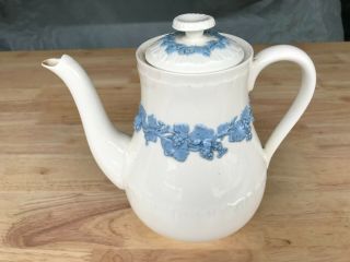 Vintage Wedgwood Embossed Queensware Tea Pot 2