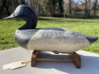Jim Currier (1886 - 1971) Canvasback Drake Decoy Branded Airplane Weight