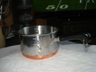 Vintage Revere Ware 1801 Copper Clad Bottom 1 Cup Measuring Butter Warmer