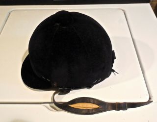 Vintage Equestrian Helmet Black Velvet • Estate