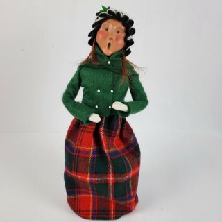 Vintage Byers Choice Carolers 1998 Girl Singing 13 Inch Tall