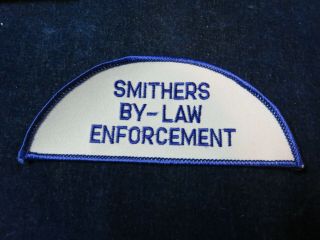 Orig Vintage Obsolete Patch " Smithers By Law Enforcement "