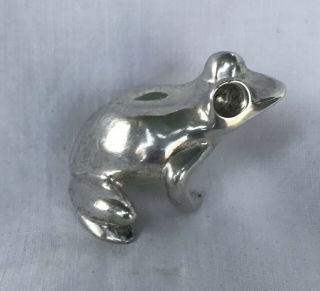 Tiffany Co Solid Sterling Silver Frog Mini 3d Figure Paperweight 77gram Signed