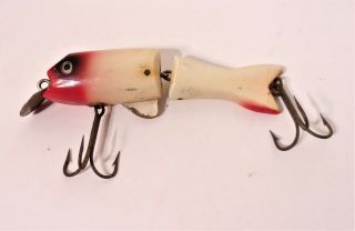 Vintage Shakespeare Jointed 4 1/2 " Wooden Fishing Lure Heddon Creek Chub Pfleuger