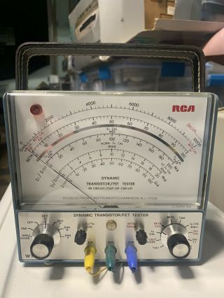 Rca Dynamic Transistor Fet Tester Wt - 524a W/ Universal Adapters Wg - 454a & Leads