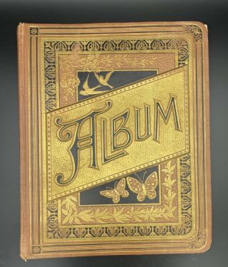 Antique 1889 Victorian Scrapbook Of Advertising,  Cards,  Litho,  Coffee,  Die Cuts