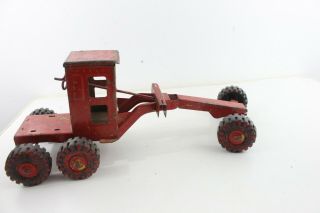 Vintage MARX Road Grader Pressed Steel Construction Toy Lumar 3