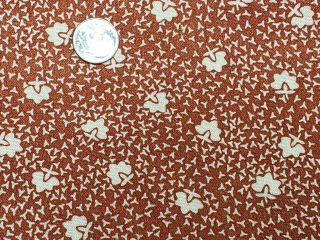 6.  5 Yd Vintage Cotton Fabric Quilt Material 44 " Tiny Floral Design Estate Find