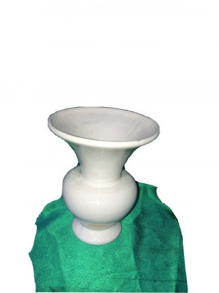 Vintage Mid Century White Haeger Pottery Usa Bowl Planter Pot Vase 7 " Tall