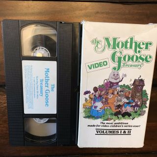 1987 Mother Goose Video Treasury Vhs 80s Vtg Volumes 1 & 2 Rhymes Songs Stories