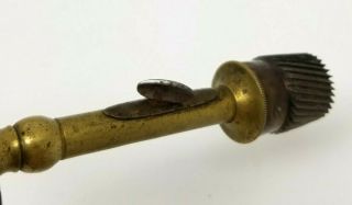 Antique Civil War Era Surgeon ' s TREPHINE Skull Drill Brass & Wood Medical 4