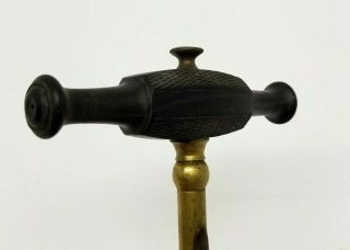 Antique Civil War Era Surgeon ' s TREPHINE Skull Drill Brass & Wood Medical 5
