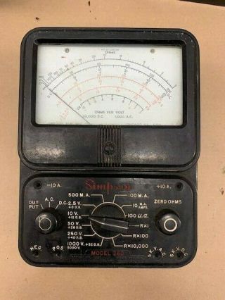 Vintage Simpson Model 260 Ac Dc Volt - Ohm - Amp Meter