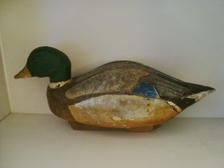 Heavy Antique/vintage Wooden Folk Art Duck Decoy 21/357