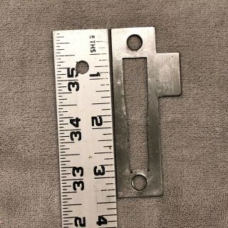 (1) Vintage 3 - 1/2” Cast Iron Door Mortise Lock Strike Plate Keeper Hardware