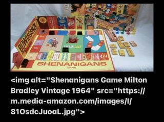 Antique/vtg 1964 Shenanigans Milton Bradley Board Game 4480 Family Made Usa