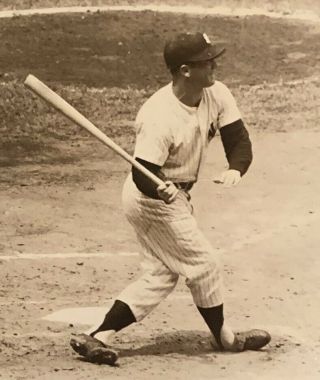 Vintage 1958 Mickey Mantle NY Yankees Type 1 Press Photo Old Antique Baseball 2