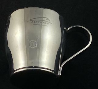 Rare Vintage Brisbane Airtrain Qld Rail Qr Stainless Steel Promo Tea Cup Mug