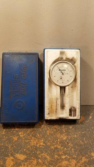 Vintage Yuasa Dial Gage No.  300 - 005.  001 Gauge Indicator Case