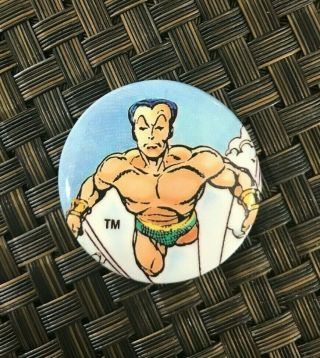 Vintage 1987 Marvel Comics Namor The Sub - Mariner Collectible Button Pin Rare A