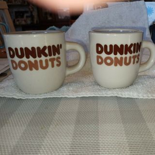 Vintage Rego Dunkin Donuts Coffee Cup Mug Restaurant Ware E 997 - 41 Pair