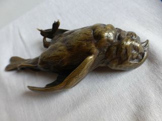 Comolera.  Antique Susse Frères.  French Bronze Sparrow Sculpture.  Paperweight.  Clip
