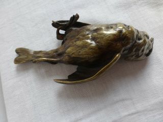COMOLERA.  Antique SUSSE frères.  French bronze sparrow sculpture.  Paperweight.  Clip 2