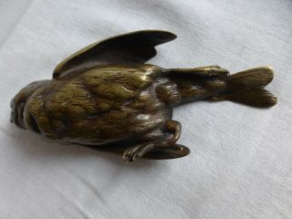 COMOLERA.  Antique SUSSE frères.  French bronze sparrow sculpture.  Paperweight.  Clip 5
