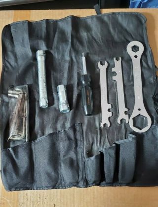Vintage? Harley - Davidson Tool Roll Kit W/tools Usa Screwdriver Wrenches