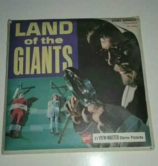 Gaf Vintage B494 Land Of The Giants " The Crash " Viewmaster Reels Packet Set