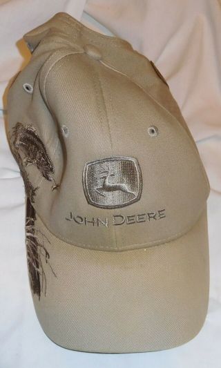 Vintage John Deere Hat Cap Adjustable Strap Wildlife Series Fish,  Tractor Ad