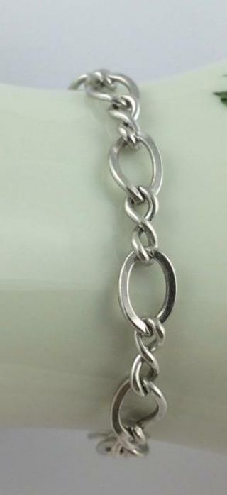 Vintage Sterling Silver Starter Charm Bracelet 7 - 1/8 " L.