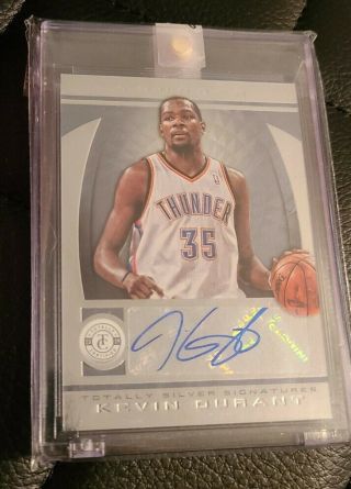 Kevin Durant 2013 - 14 Panini Totally Certified 23 Autograph Au Thunder Nets Gsw
