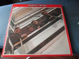 The Beatles 1962 - 1966 The Red Vinyl (2) Lp Record Set Apple Records Vtg 1973 Emi