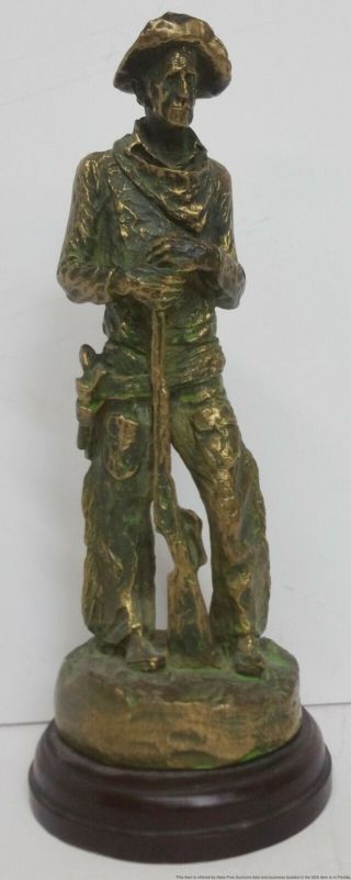 Vintage Frederic Remington Bronze Standing Rifleman Figure Statue Sculpture