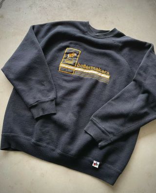Vintage Purdue Boilermakers Black Embroidered Crewneck Sweatshirt Drew Brees Xl