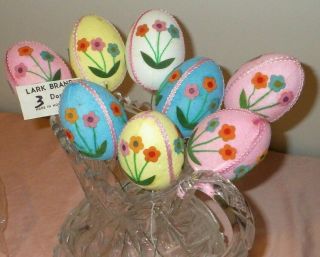 Vintage Easter Egg Picks Flocked Hong Kong 1970 