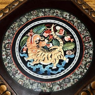 Antique Chinese Embroidered Silk Dragon Robe Remnant Philippines Frame 3