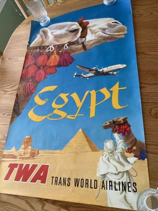 Vintage Travel Poster Twa Egypt