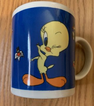 Tweety Bird & Sylvester Looney Tunes Warner Brothers Ceramic Mug Vintage 2000