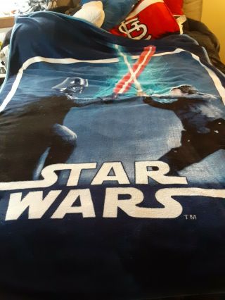 Soft Star Wars Fleece Throw Blanket Darth Vader Luke Skywalker