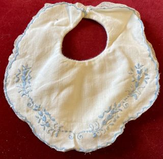 Vintage Baby Bib For French Or German Bisque Baby Doll