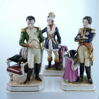 German Porcelain Napoleonic Figure Group Napoleon Soult Murat