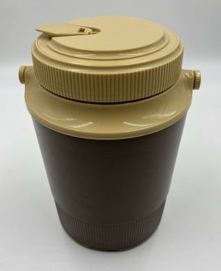 Vintage Rubbermaid/gott Insulated/thermal 2 Liters Water Cooler Jug 1502 Brown