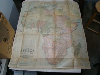 1922 National Geographic Africa Map Vintage