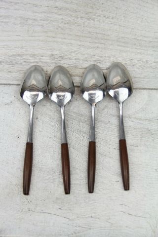 VTG 4x GRAND PRIX DIOR MUFFIN MCM STAINLESS STEEL OVAL SPOON FLATWARE RETRO 2
