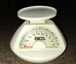 Ekco 1 Lb Kitchen Scale - Vintage - White