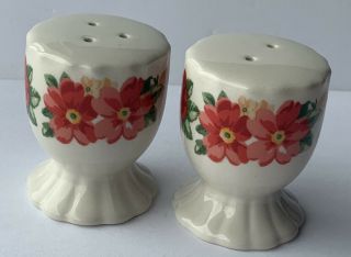 Pioneer Woman Flea Market Vintage Floral Ceramic Salt And Pepper Shakers Set