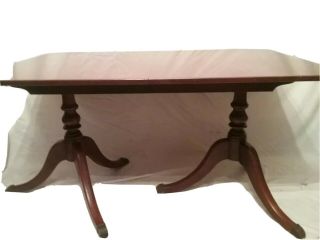 Vintage Drexel Hepplewhite Duncan Phyfe Solid Cherry Dining Table W Three Leafs