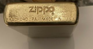 Vintage P.  O.  Box brass zippo lighter Wind Proof RARE Made USA b10 3